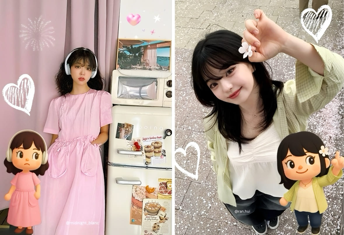 BeautyPlusのどうぶつの森風加工でか