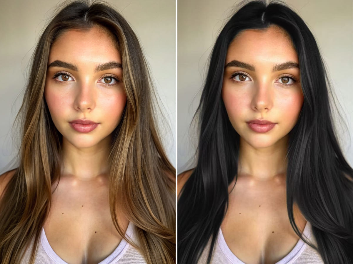 Black Hair Filter | Try on Black Hair Online Free