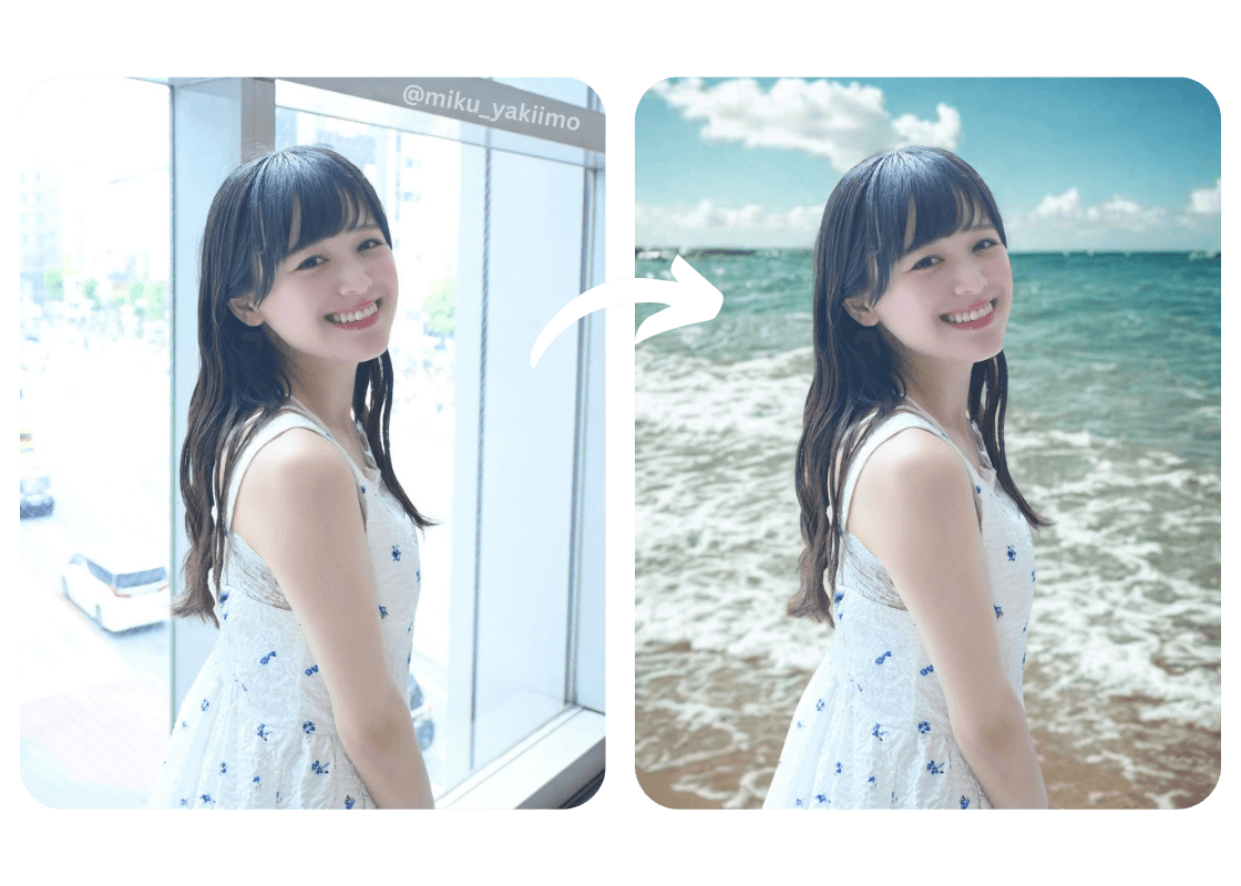 Thay nền ảnh với BeautyPlus 