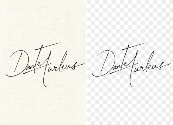 ลบพื้นหลังลายเซ็น