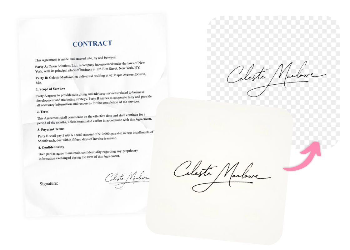 Xóa nền chữ ký với BeautyPlus