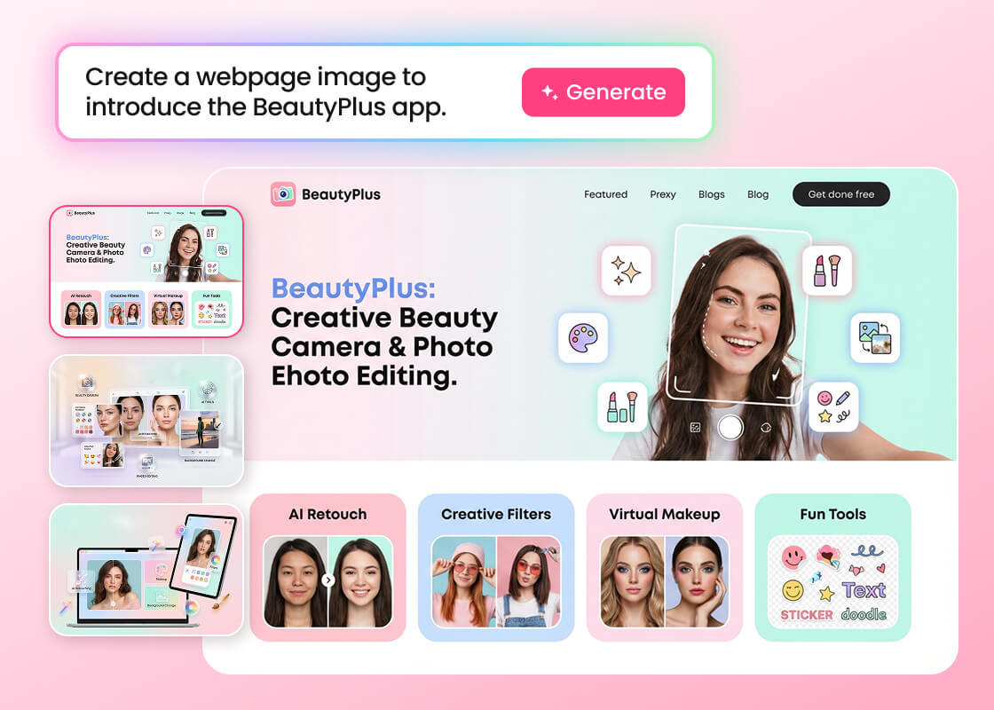 Generador de imágenes con IA de BeautyPlus