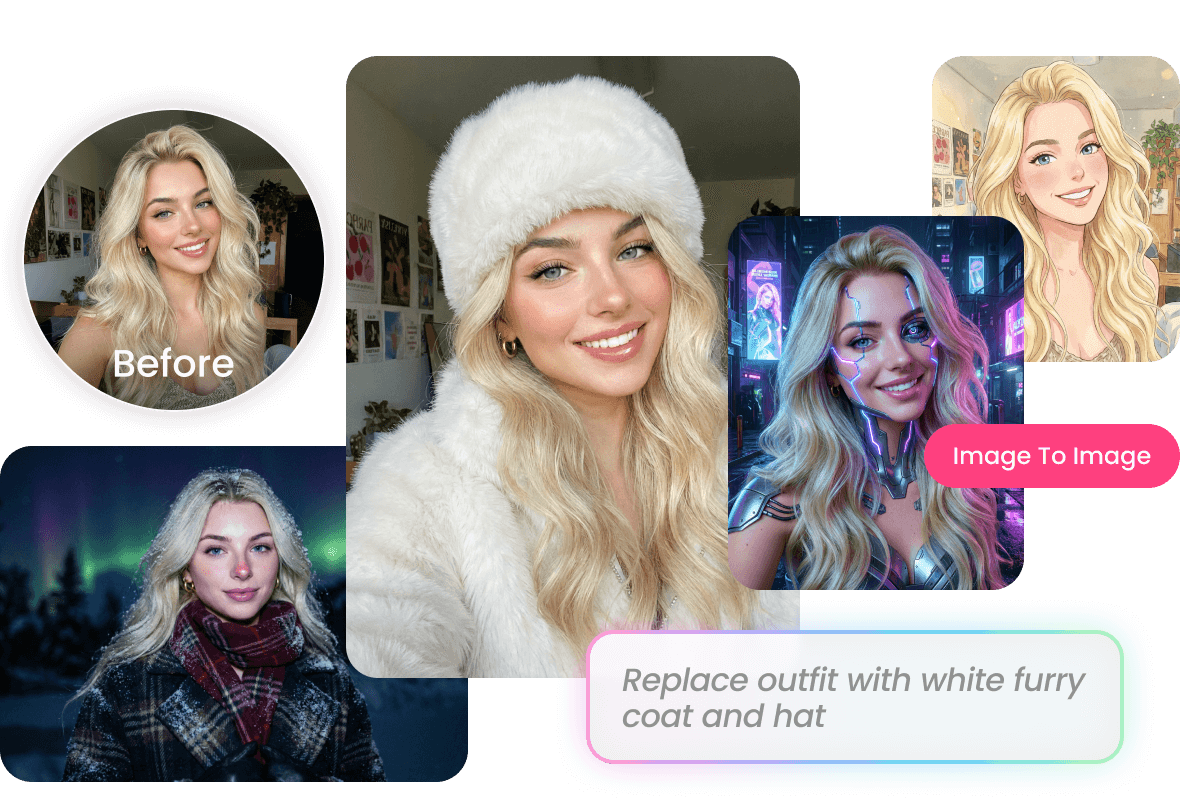 Generador de imágenes con IA desde imagen de BeautyPlus