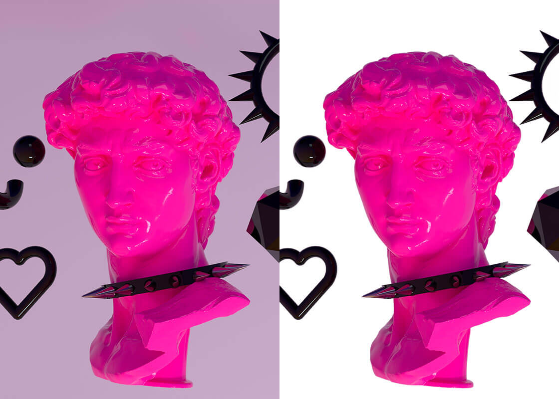 写真の背景を白くする