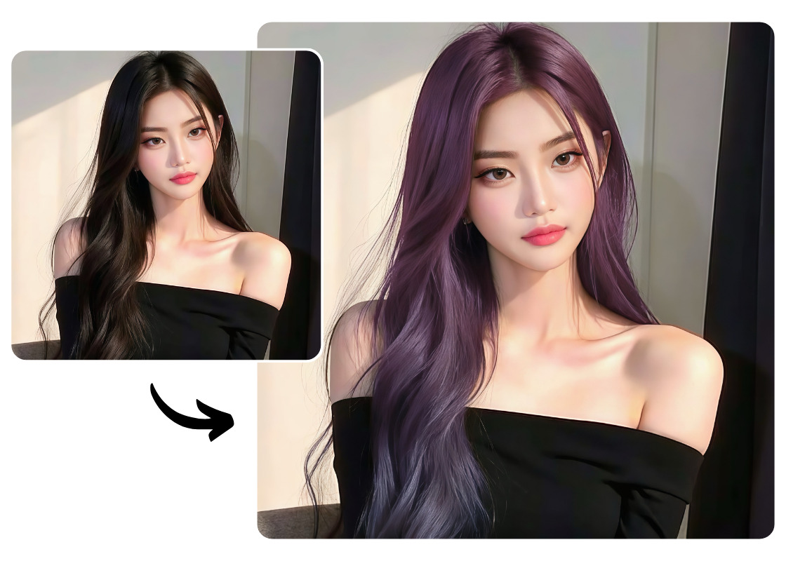 AI 머리 색 바꾸기