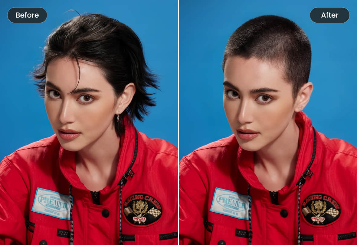 Thử filter buzz cut với BeautyPlus
