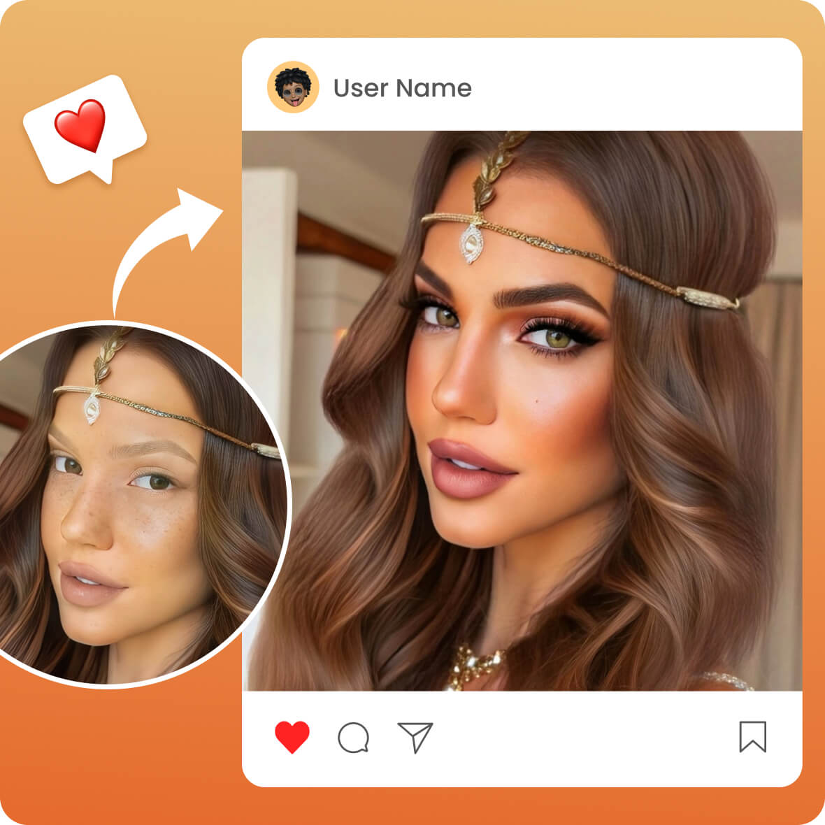 Créez du contenu social avec des looks maquillage réalistes