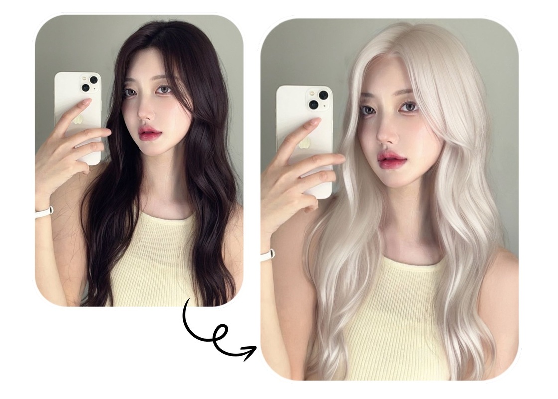 BeautyPlus AI 금발 헤어 필터